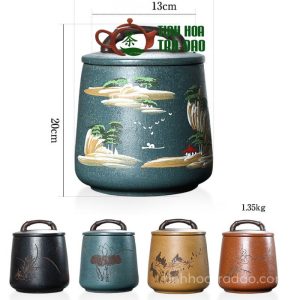 Hủ Đựng Trà Tử Sa Xuân Hạ Thu Đông HT11