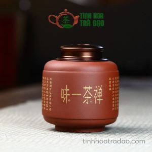 Hũ Đựng Trà Tử Sa Thiền Trà Nhất Vị Dáng Tròn 1500ml HT19