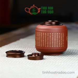 Alternative view of Hũ Đựng Trà Tử Sa Thiền Trà Nhất Vị Dáng Tròn 1500ml HT19