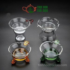 Alternative view of Phễu Lọc Trà Thủy Tinh Lưới Lọc Trong Suốt Lá Vàng LT04