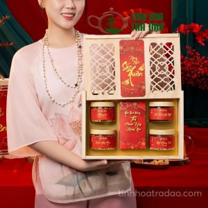 Alternative view of Set Quà Tặng Mừng Xuân Thịnh Vượng Hộp Gỗ 5 Món - QUA01
