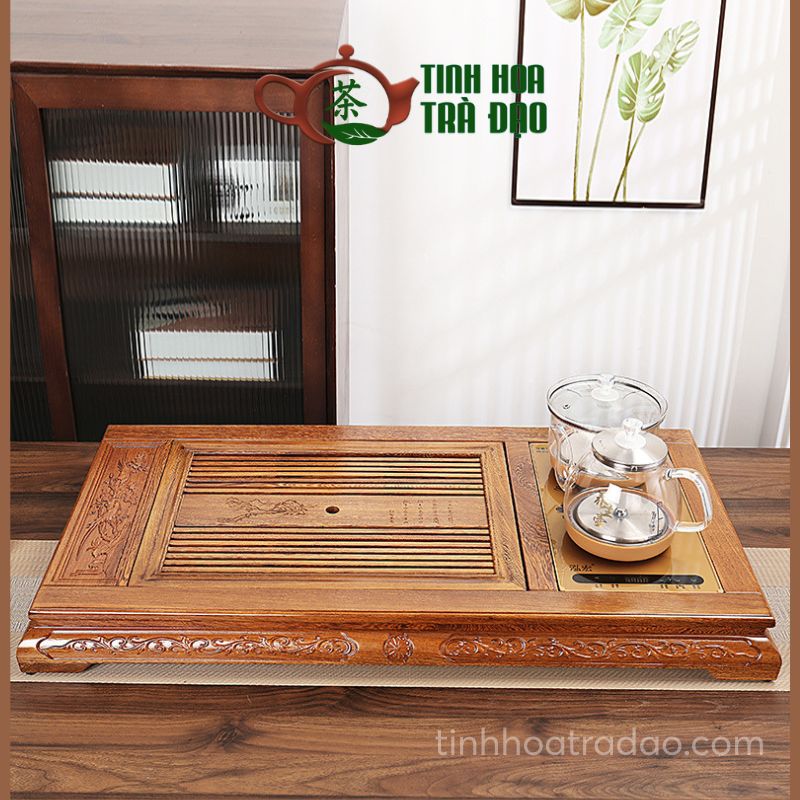 Khay trà tích hợp bếp điện thông minh tiện lợi