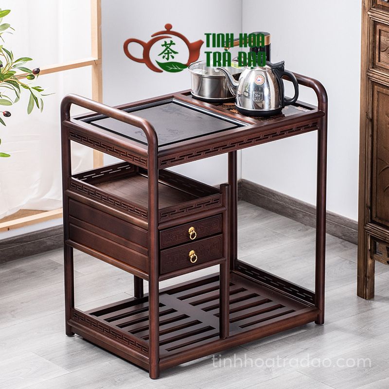 Kệ di động sang trọng trong nội thất bàn trà