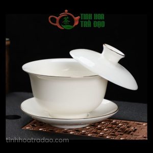 Alternative view of Chén khải sứ trắng trơn 180ml Cảnh Đức Trấn – Giang Tây